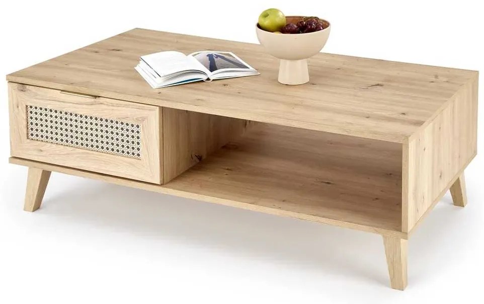 Rustico dohányzóasztal, artisan tölgy