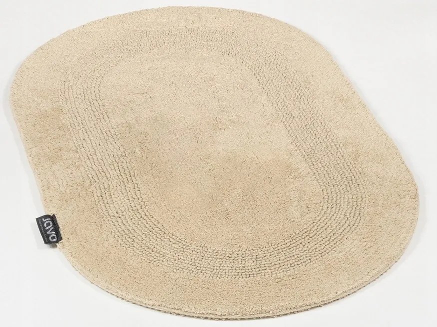 Fürdőszobaszőnyeg pamut ovális Lux 60x100 bézs