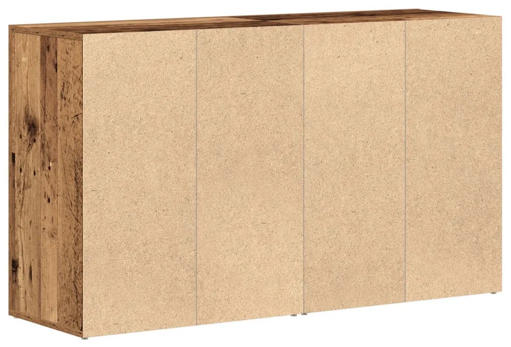 Oldalszekrény Régi fa Tömör újrahasznosított fa 120 x 36 x 69 cm