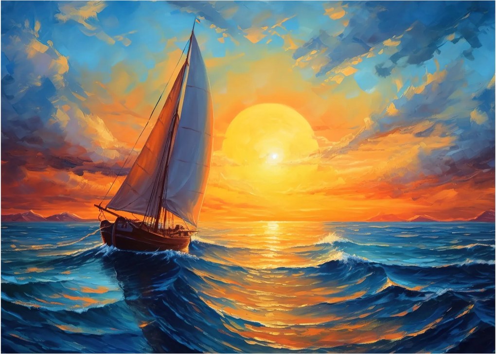 Kép - Vitorlások (70x50 cm)