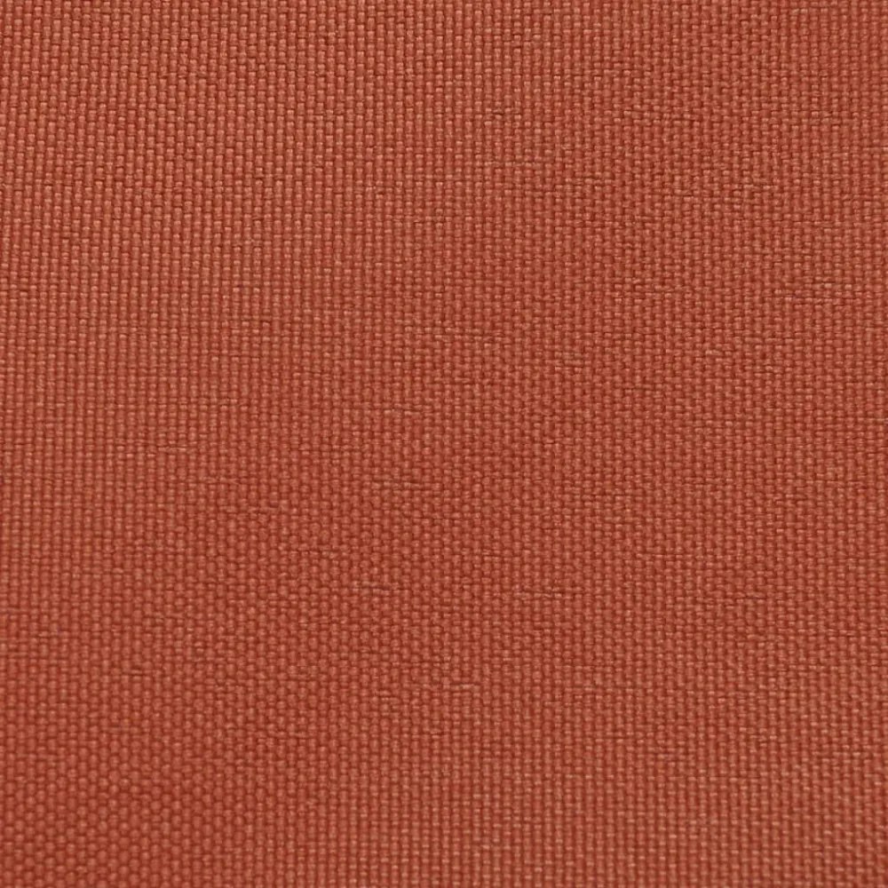négyzet alakú, terrakotta oxford szövet napvitorla 3,6 x 3,6 m