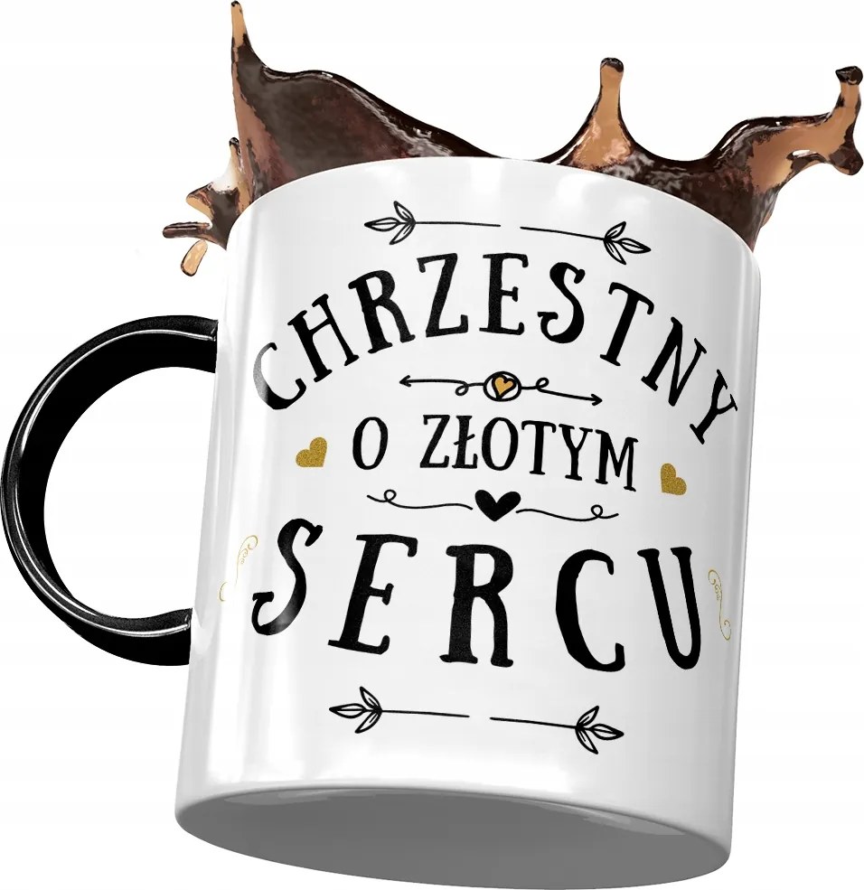 Fekete Bögre Keresztelőre Születésnapra Ajándék Nyomtatott Fotóval