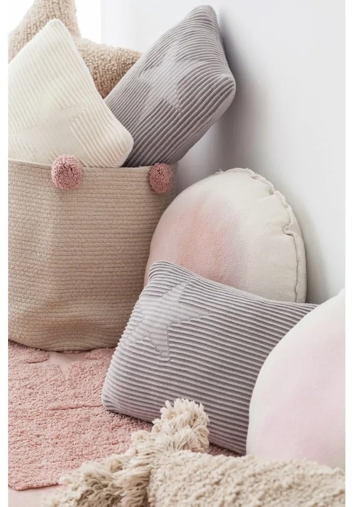 Krémszínű textil játéktároló kosár ø 30x30 cm Bubbly – Lorena Canals