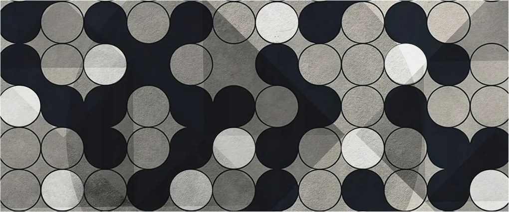 Dekoratív Fotótapéta Fali Fal Geometrikus körök 250x104 Ragasztó