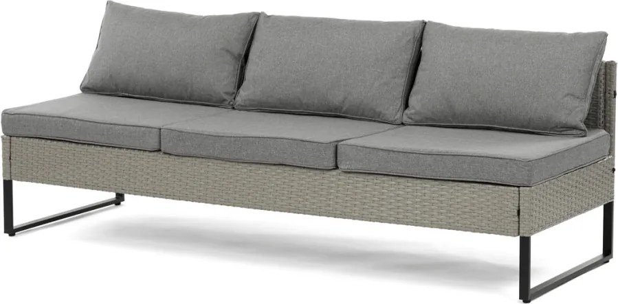 Kerti bútor garnitúra, polyrattan, szürke, AZS-A1915 GREY