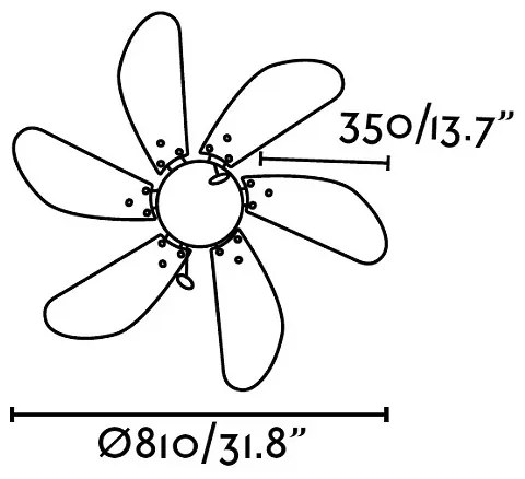 FARO 33179 - Mennyezeti ventilátor PALAO 1xE14/40W/230V