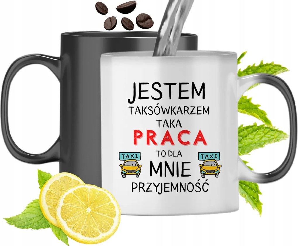 Mágikus Bögre Taxisofőrnek Színváltós, fényképes nyomattal