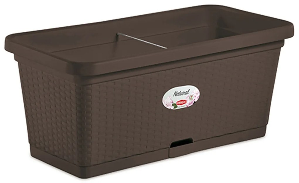 STEFANPLAST Öntöződoboz Természetes virág 80cm, barna