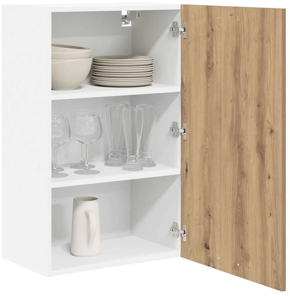 Függő szekrény Riga Artisan tölgy és fehér 50 x 31 x 80 cm