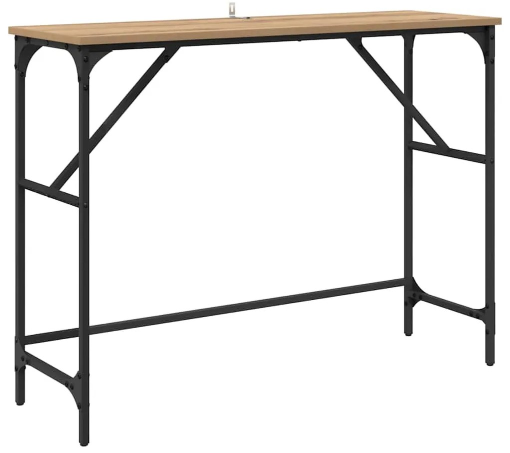 vidaXL Konzolasztal Artisan tölgy 100 x 32 x 75 cm Faanyag