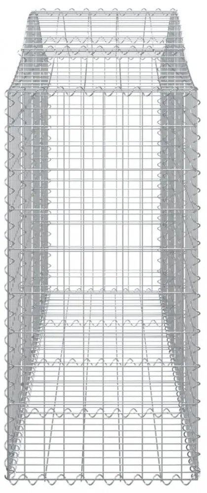 7 db íves horganyzott vas gabion kosár 200x50x120/140 cm