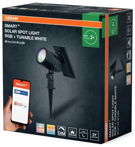 Osram - LED RGBW Fényerőszabályozható napelemes lámpa SMART+ SOLAR LED/0,6W/3,7V IP44