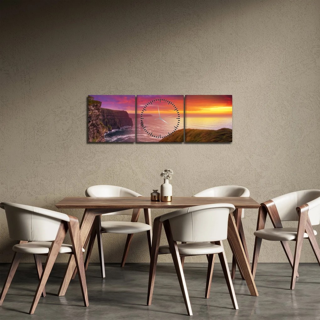 Kép - Cliffs of Moher (órával) (90x30 cm)