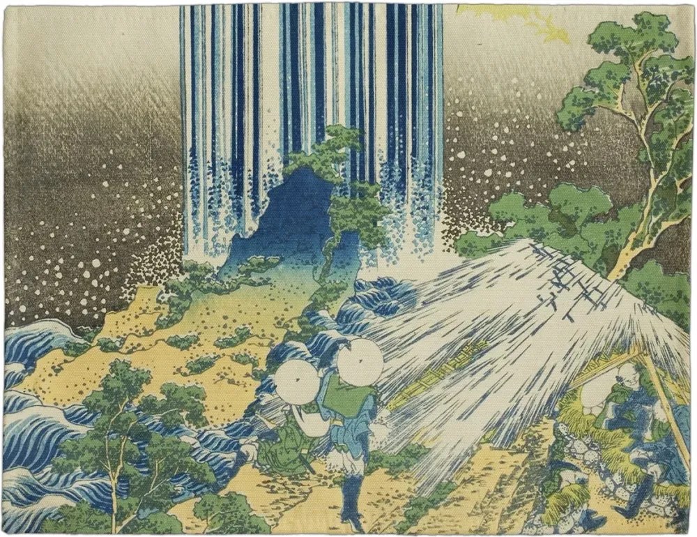 Asztali alátét Yoro vízesések Mino Katsushika Hokusai tartományban