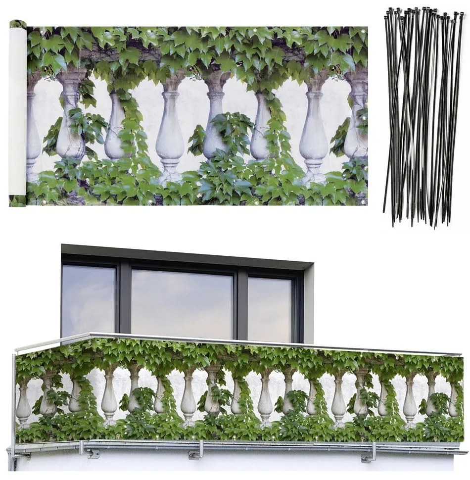 Zöld műanyag erkély belátásgátló 500x85 cm – Maximex