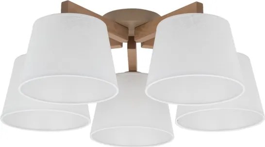 BRILAGI - LED felületre szerelhető csillár LATTE SABIA 5xE27/15W/230V fenyő/fehér