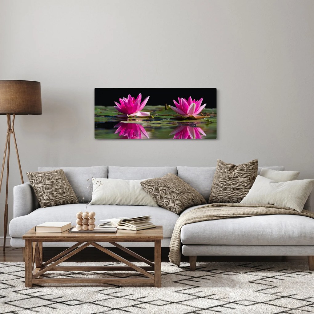 A tavirózsa képe a vízen (120x50 cm)