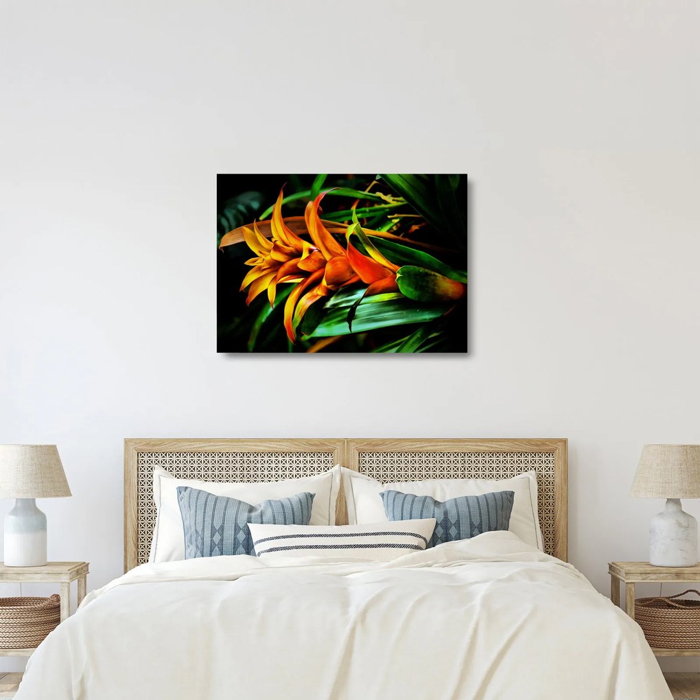 Narancssárga csokor képe (üvegen) (70x50 cm)