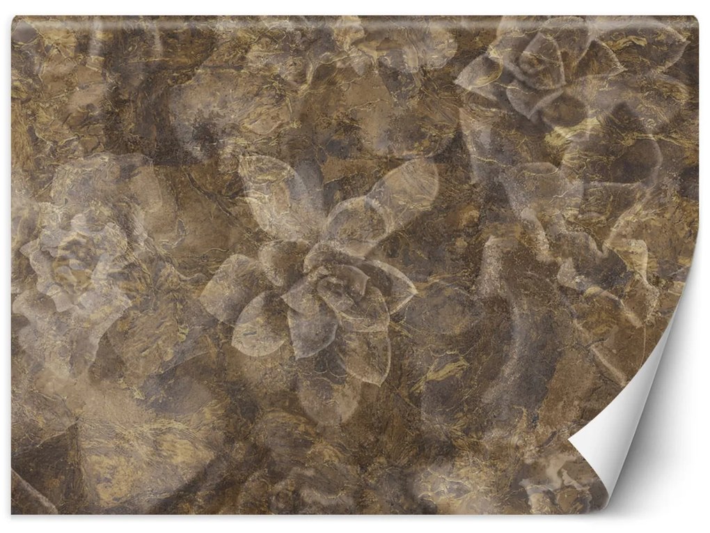 Gario Fotótapéta Virágok aranyban Anyag: Vlies, Méret: 150 x 105 cm