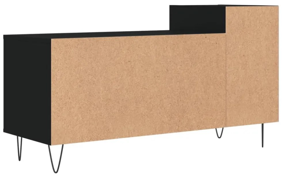 fekete szerelt fa TV-szekrény 100x35x55 cm