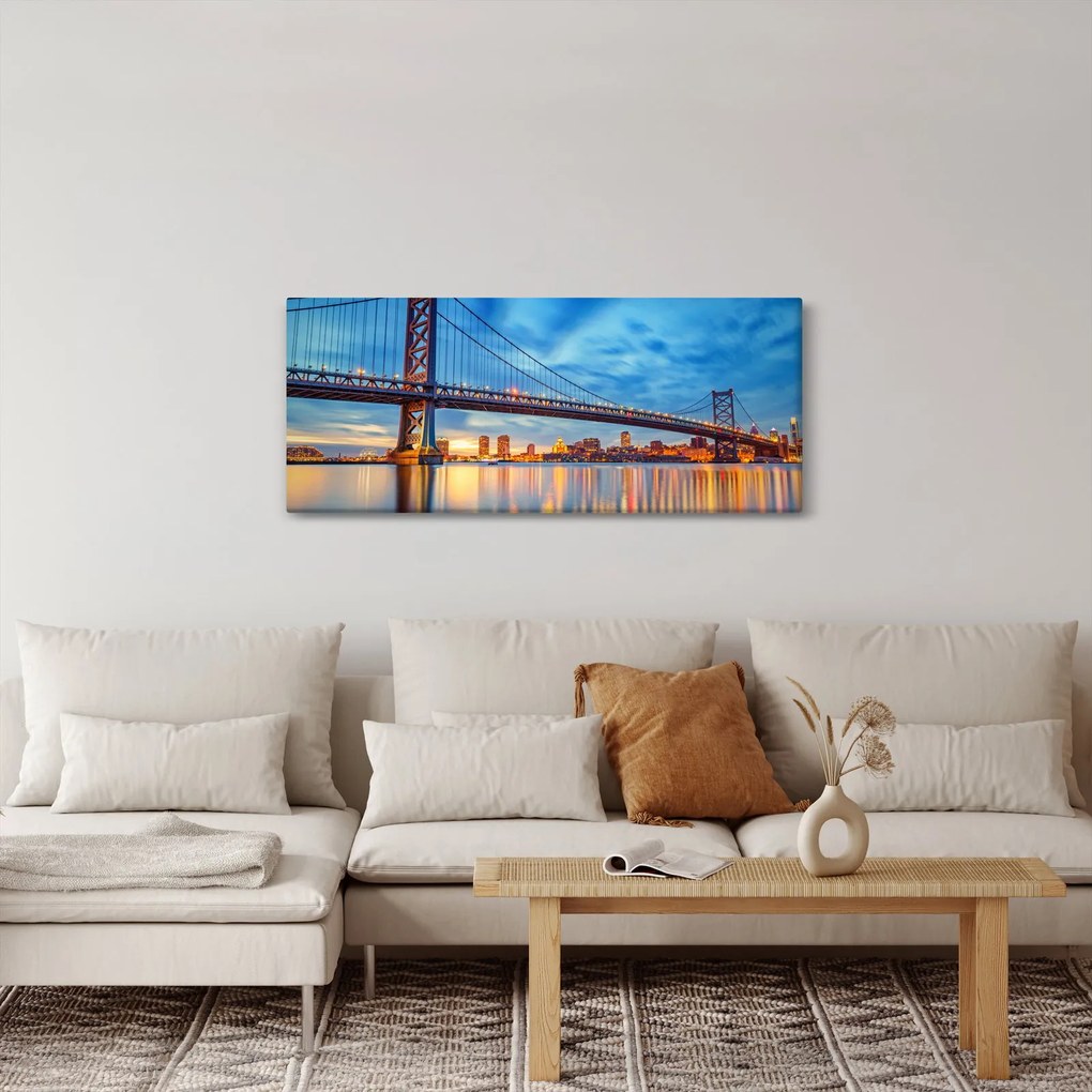 Kép - Benjamin Franklin híd, Philadelphia (120x50 cm)