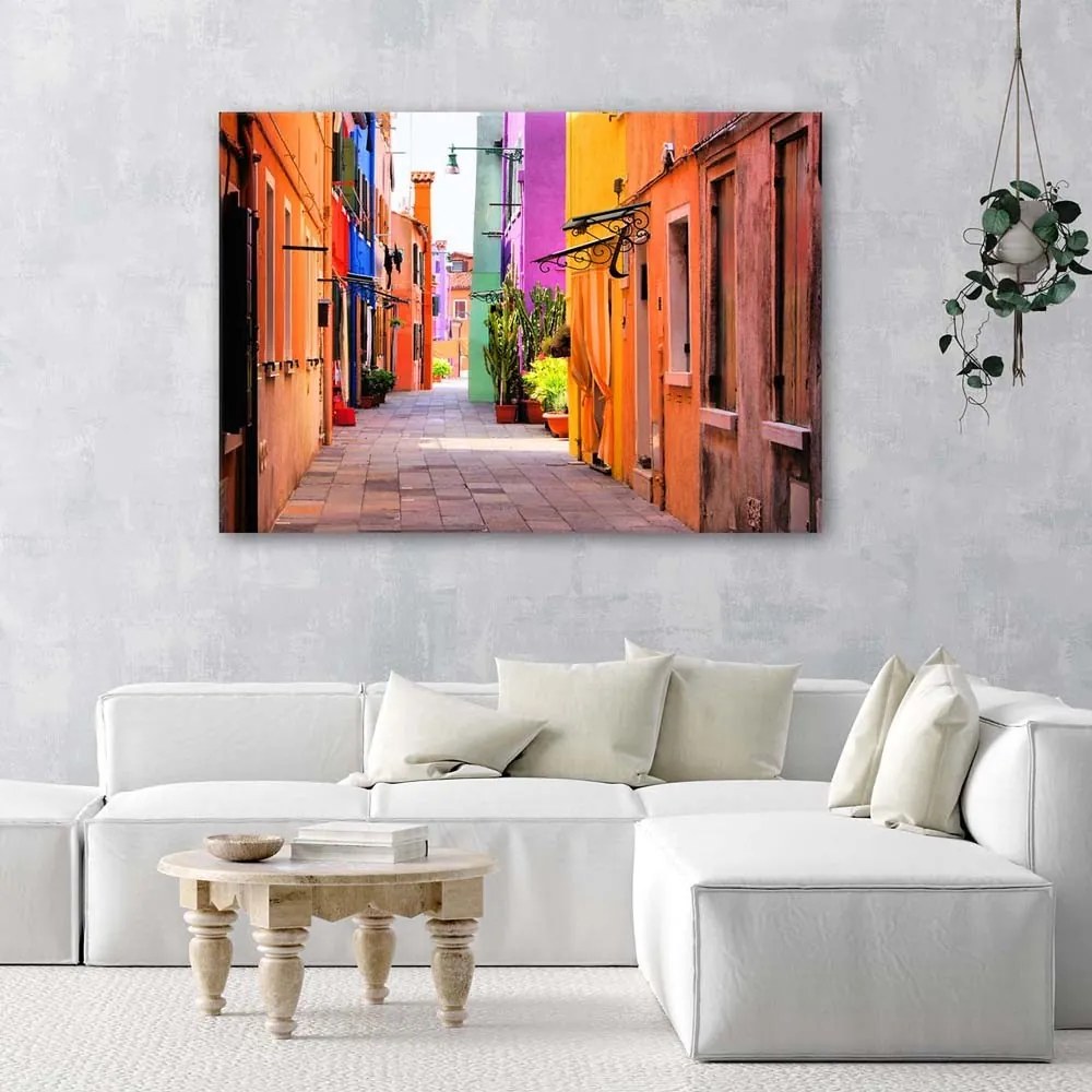 Gario Vászonkép Színes utca Méret: 120 x 80 cm