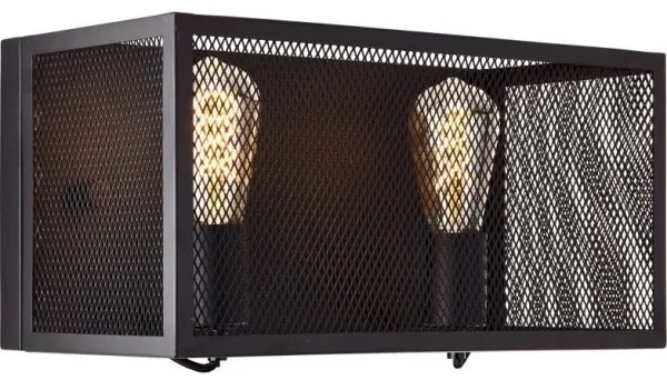 Brilliant - Fali lámpa MAZE 2xE27/40W/230V fekete