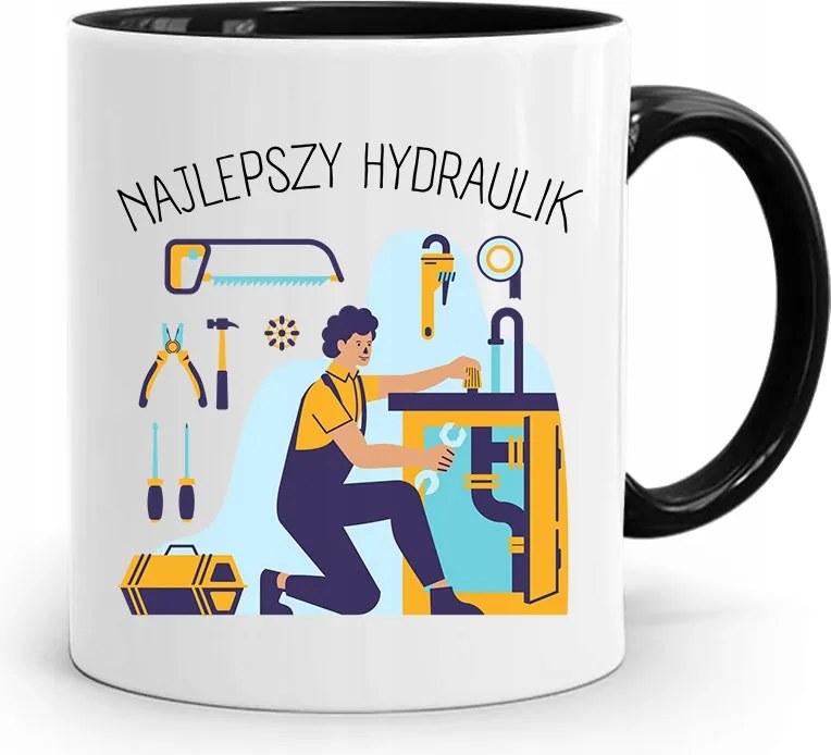 Bögre Fekete Ajándék Vízvezeték Szerelőnek Legjobb nyomott mintával