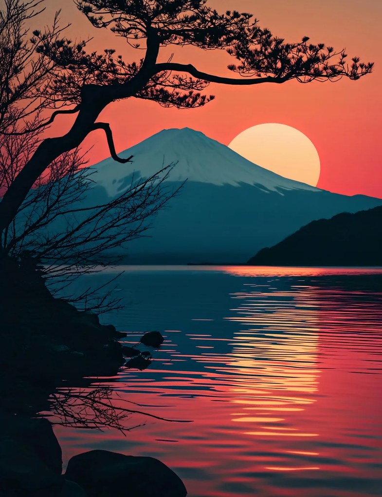 Poszter 50x65cm Hegy este