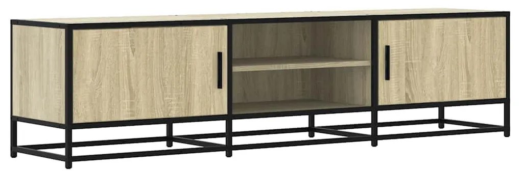 sonoma tölgy színű szerelt fa és fém TV-szekrény 160x35x41 cm