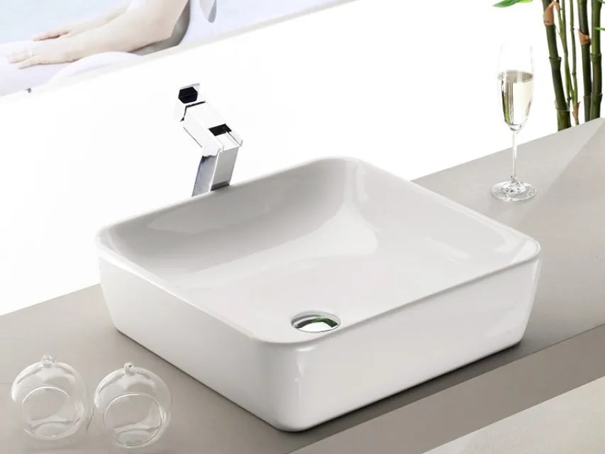 CeraStyle ONE - PULTRA ültethető - Top Counter - porcelán mosdó - - 46 x 46 cm