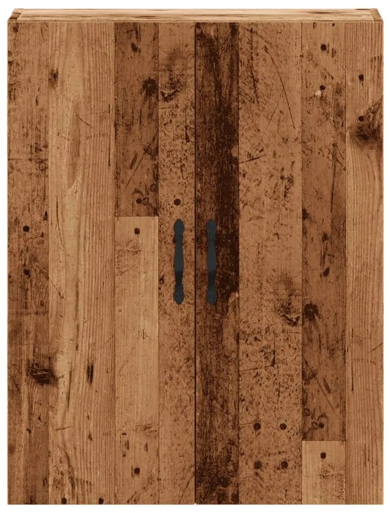 antik fa színű szerelt fa fali szekrény 69,5 x 34 x 90 cm