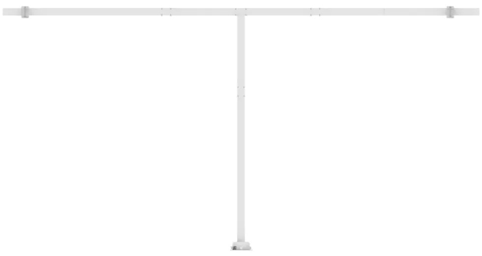 kék/fehér automata szélérzékelős és LED-es napellenző 600x350cm