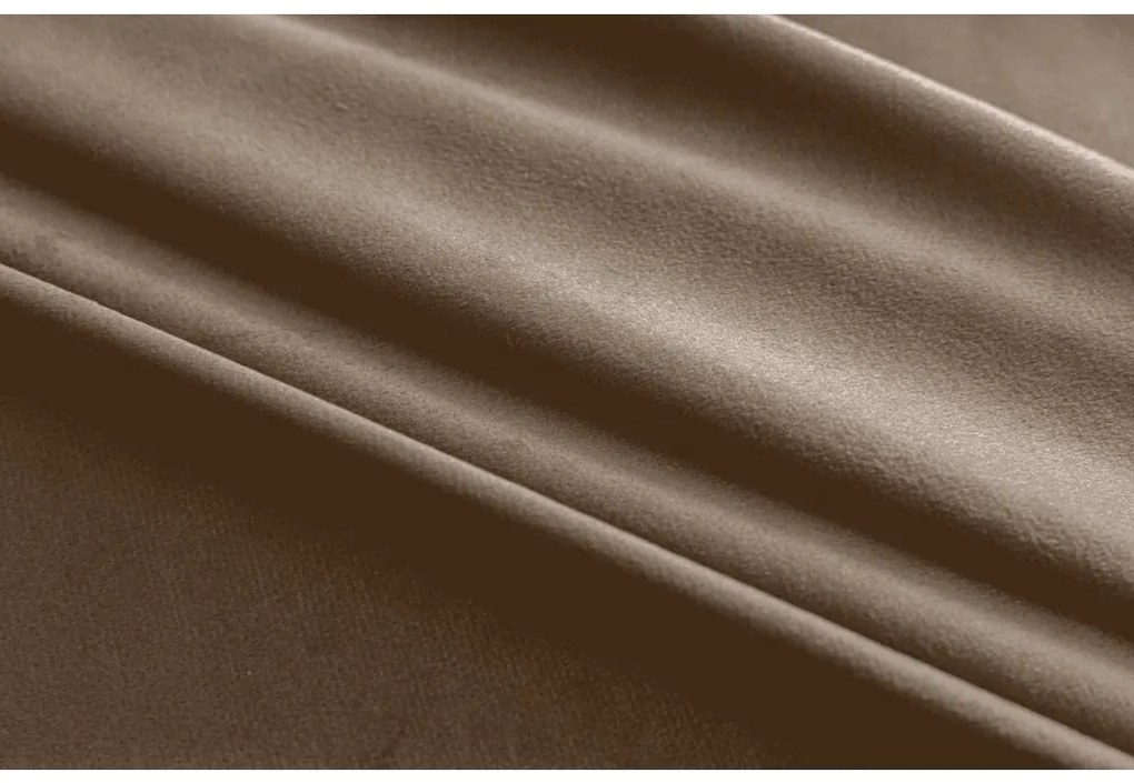 Világosbarna sötétítő VELVET függöny 140x250 cm Felfüggesztés: Hullámos sínszalag
