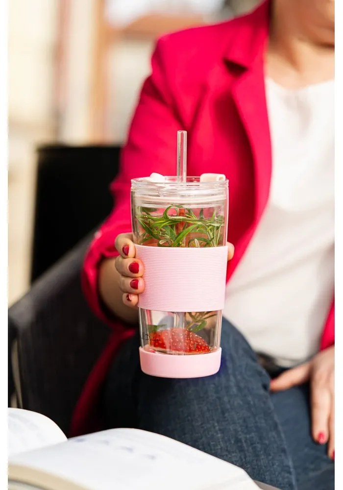 Rózsaszín termobögre 600 ml Fuori – Vialli Design