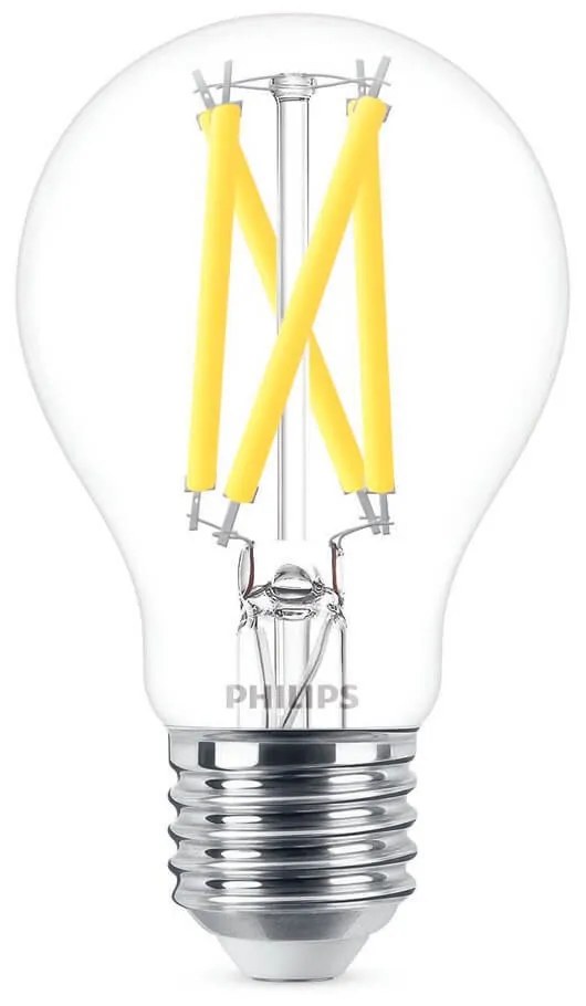 Philips A60 E27 filament LED körte fényforrás, dimmelhető, 7.2W=75W, 2200-2700K, 1055 lm, 220-240V