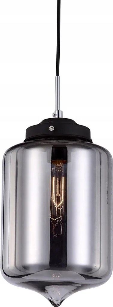 Mennyezeti lámpa, függeszték fekete nappaliba, hálószobába, szobába, loftba Tube XX