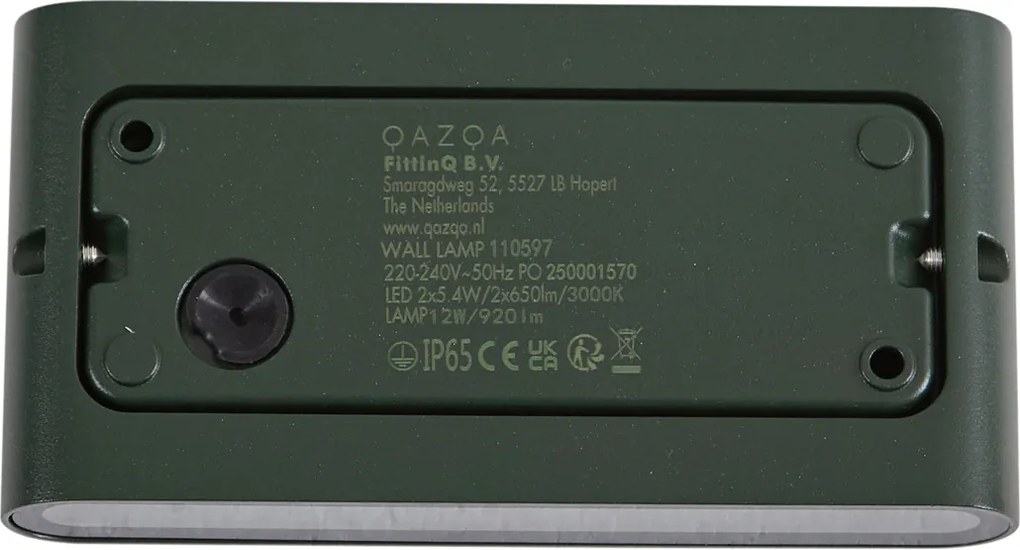 Modern kültéri fali lámpa sötétzöld 17,5 cm LED-del IP65 - Batt