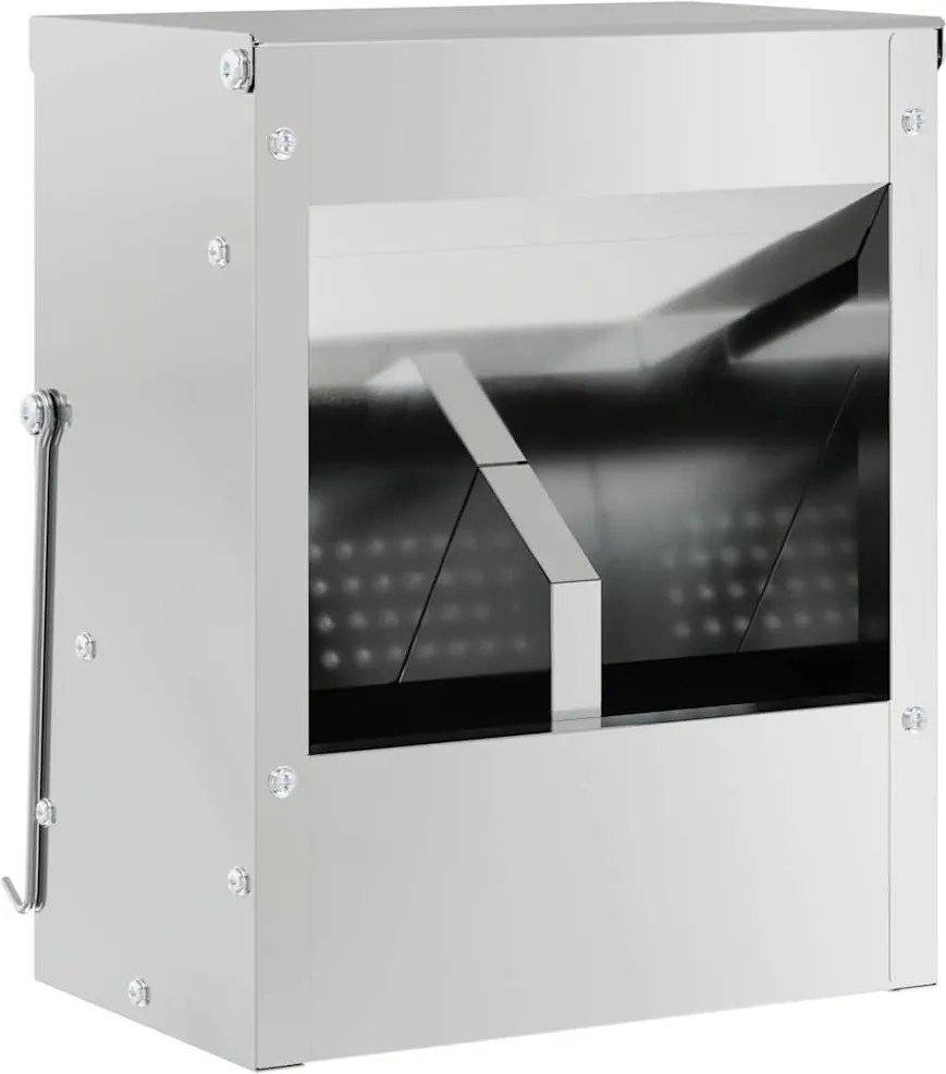 vidaXL Nyúl Etető Ezüst 20 x 12,5 x 25 cm Horganyzott acél