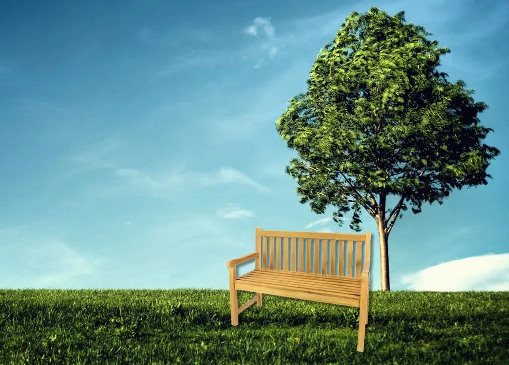 DIVERO Kerti pad 120 cm kezeletlen tíkfából