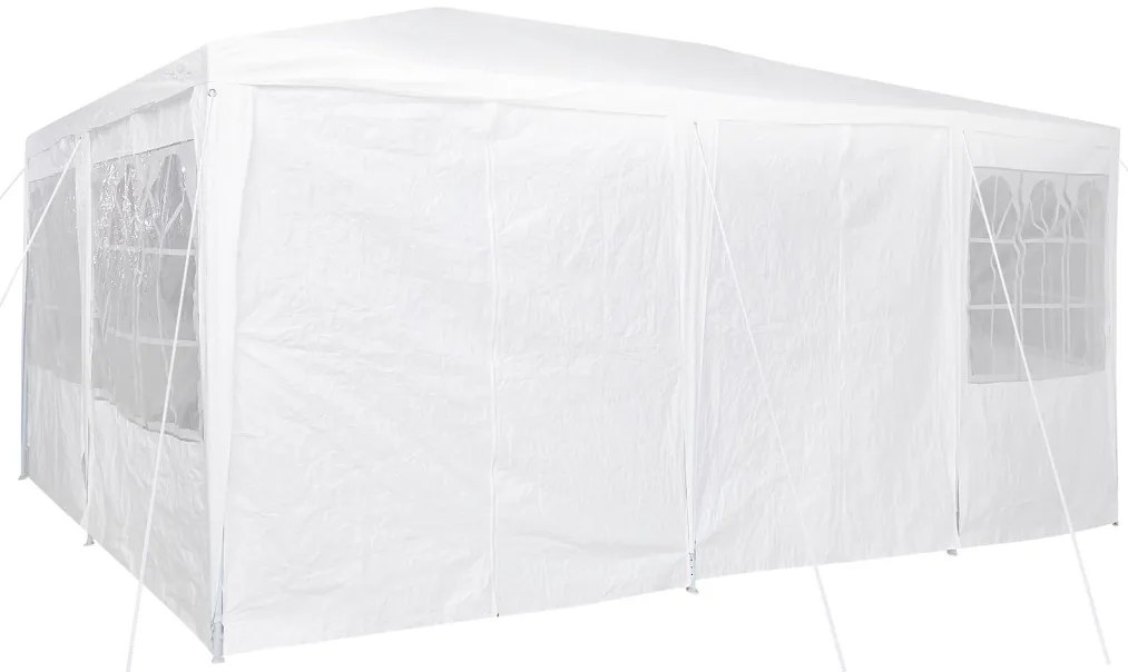 Parti Pavilon 10 Oldalfallal - Fehér 6x4 m PE