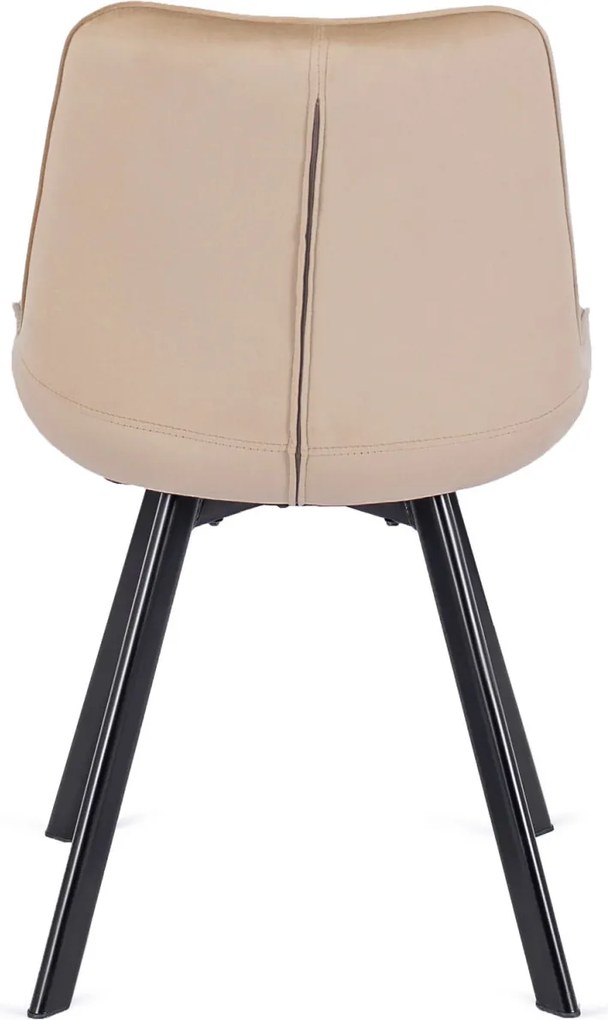Szék bézs színben, bársony kárpittal RICK