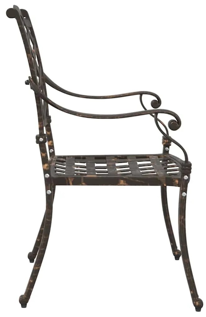 Kerti Szék párnával 2 pcs Bronz 55 x 56.5 x 91cm Alumínium