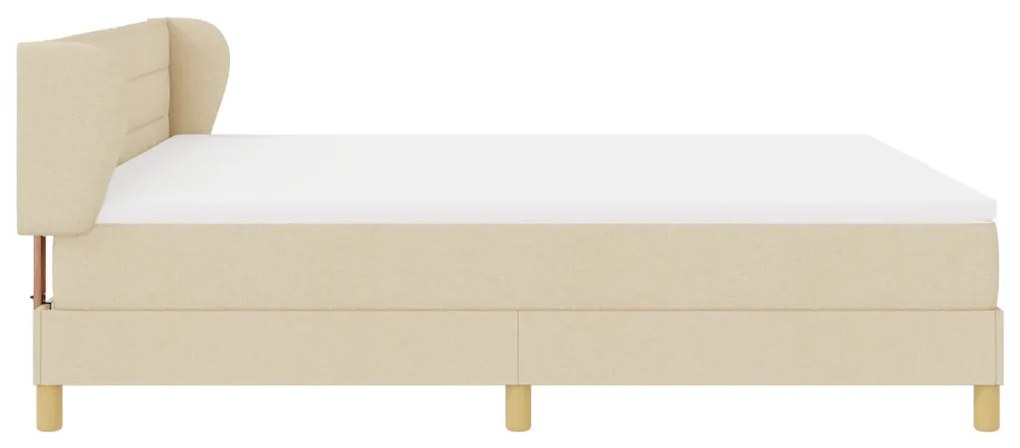 Boxspring Ágy Matracra Krém színben - 180x200 cm Textil