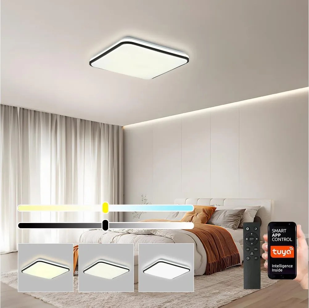 Brilagi - Dimmelhető SMART LED mennyezeti lámpa 24W/230V 43x43 cm Wi-Fi Tuya + távirányító