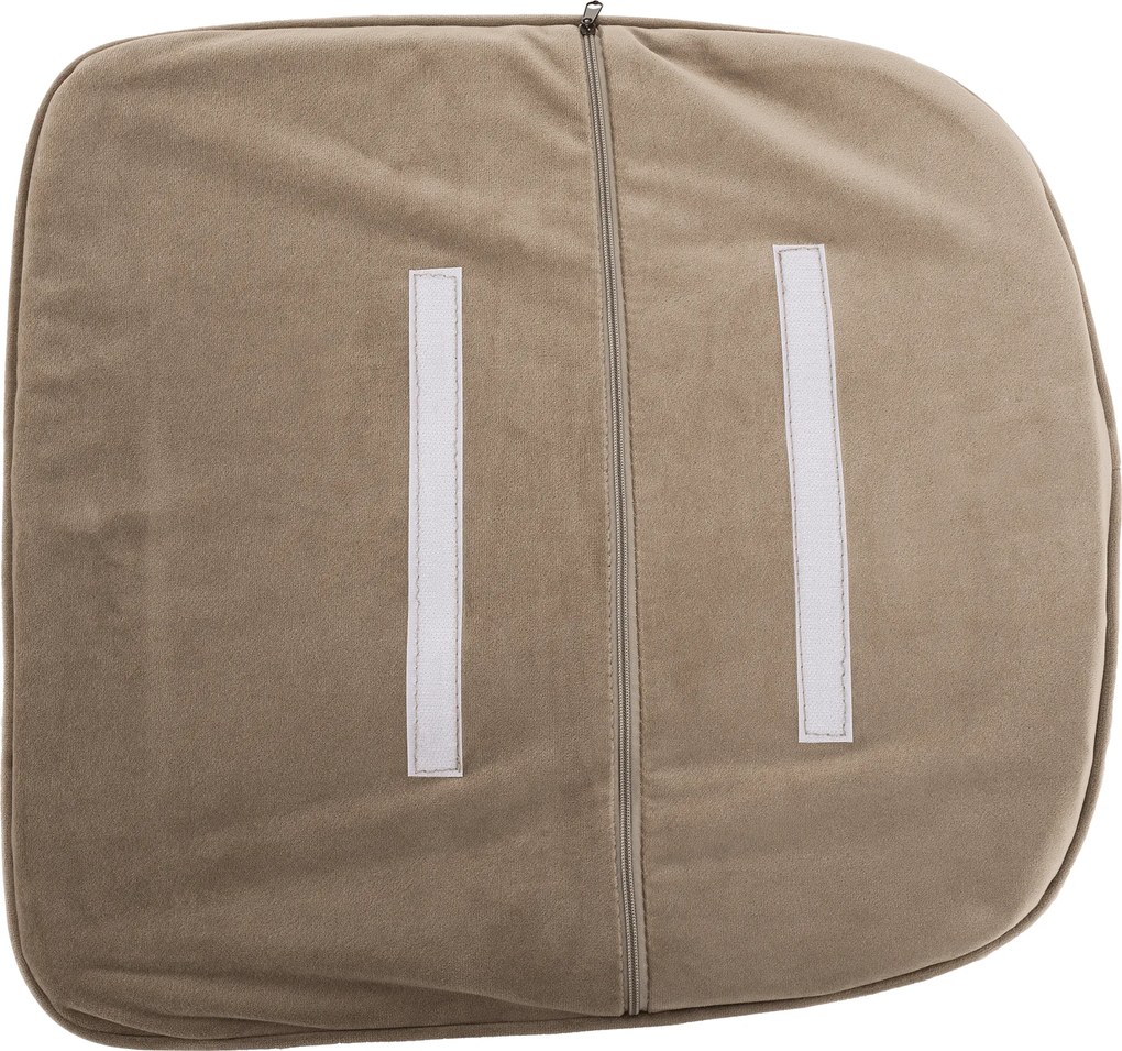 Dizájnos fotel, szürkésbarna Taupe Velvet anyag, ZIRKON