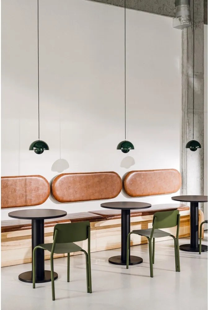 Kerek étkezőasztal tölgyfa dekoros asztallappal ø 80 cm Sool – noo.ma