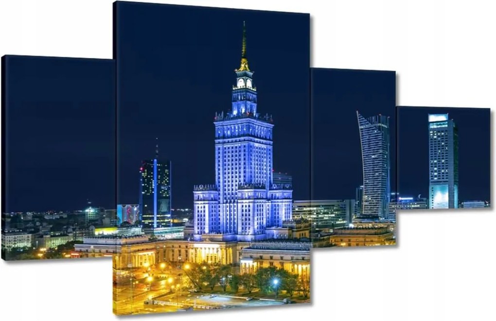 Festmények 130x80 Varsó éjszaka Palota