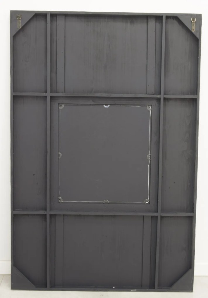 Különleges antikolt tükör vintage repedezett koptatott krémfehér keretben 150,5x100x4cm