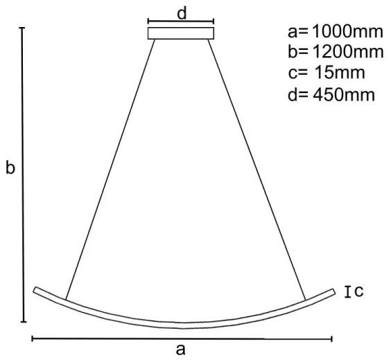 LED állítható fényerejű csillár kábellel LED/70W/230V 3000-6500K + DO